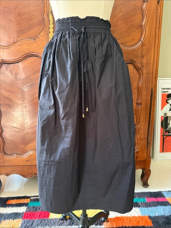 Apiece Apart Dresses & Skirts - Apiece Apart Black Drawstring Midi Skirt Size 6